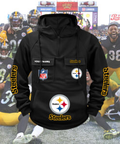 Steelers Custom Name Cargo Hoodie