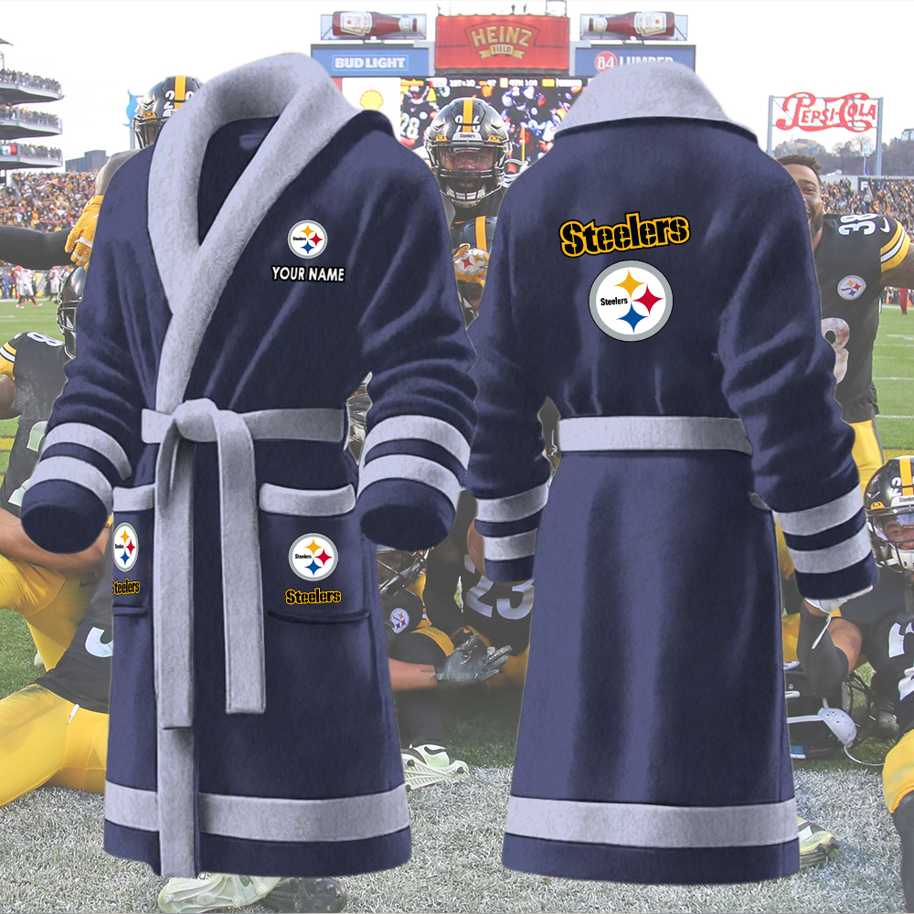 Steelers Bathrobes Custom Name - Image 2