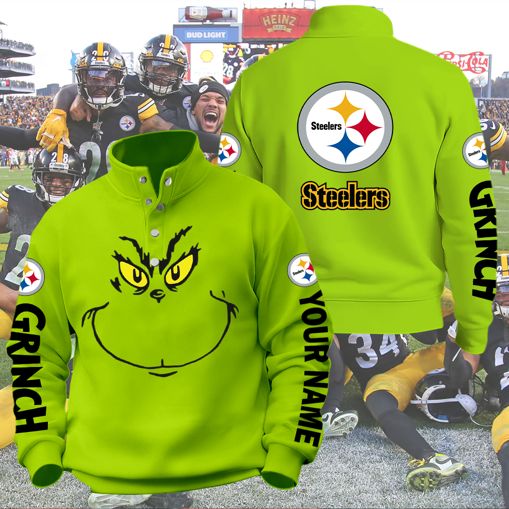 Steelers Grinch Unisex Western Style Sweater Custom Name