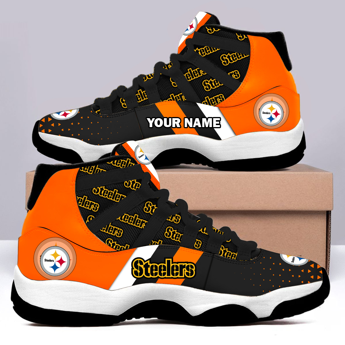 Steelers AJ11 Snearker Custom Name