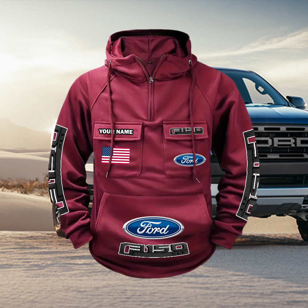 Ford Custom Name Cargo Hoodie - Image 2