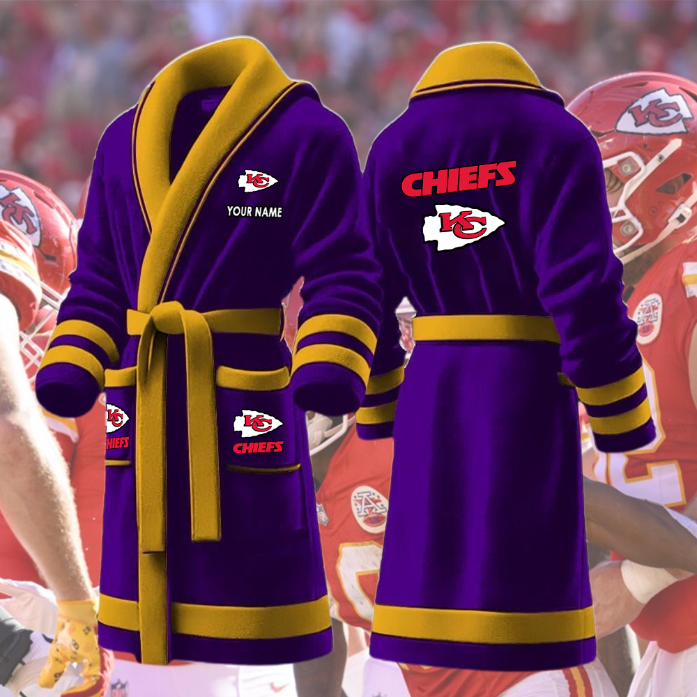 Chiefs Bathrobes Custom Name - Image 2