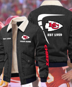 Chiefs Fleece Denim Jacket Custom Name