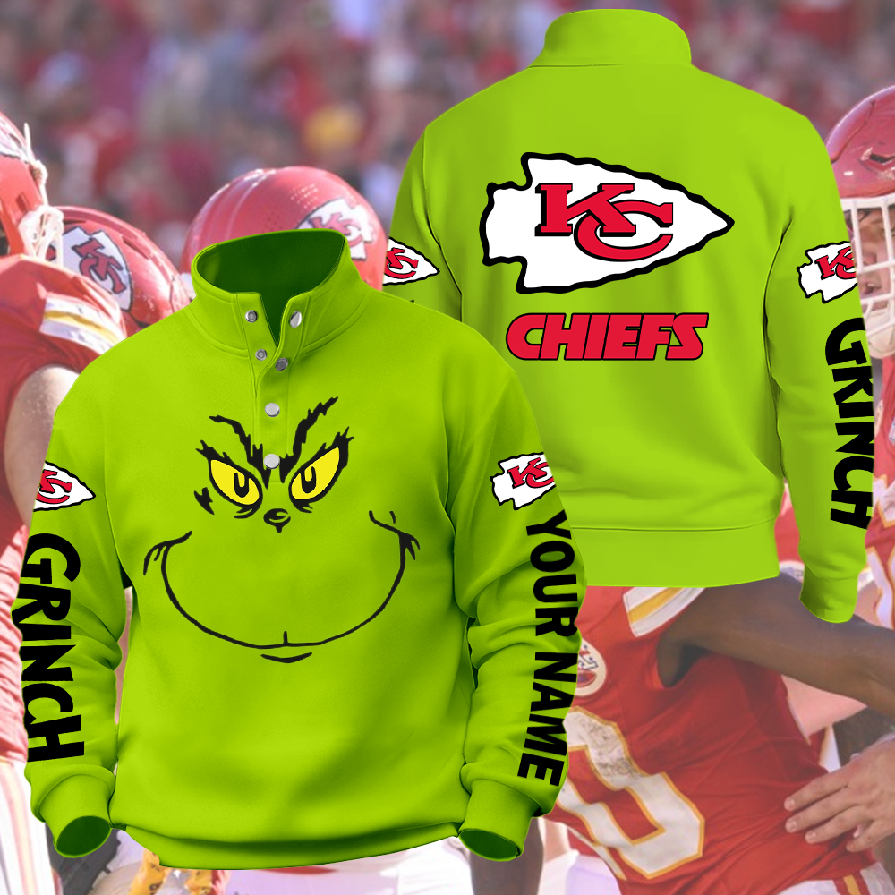 Chiefs Grinch Unisex Western Style Sweater Custom Name