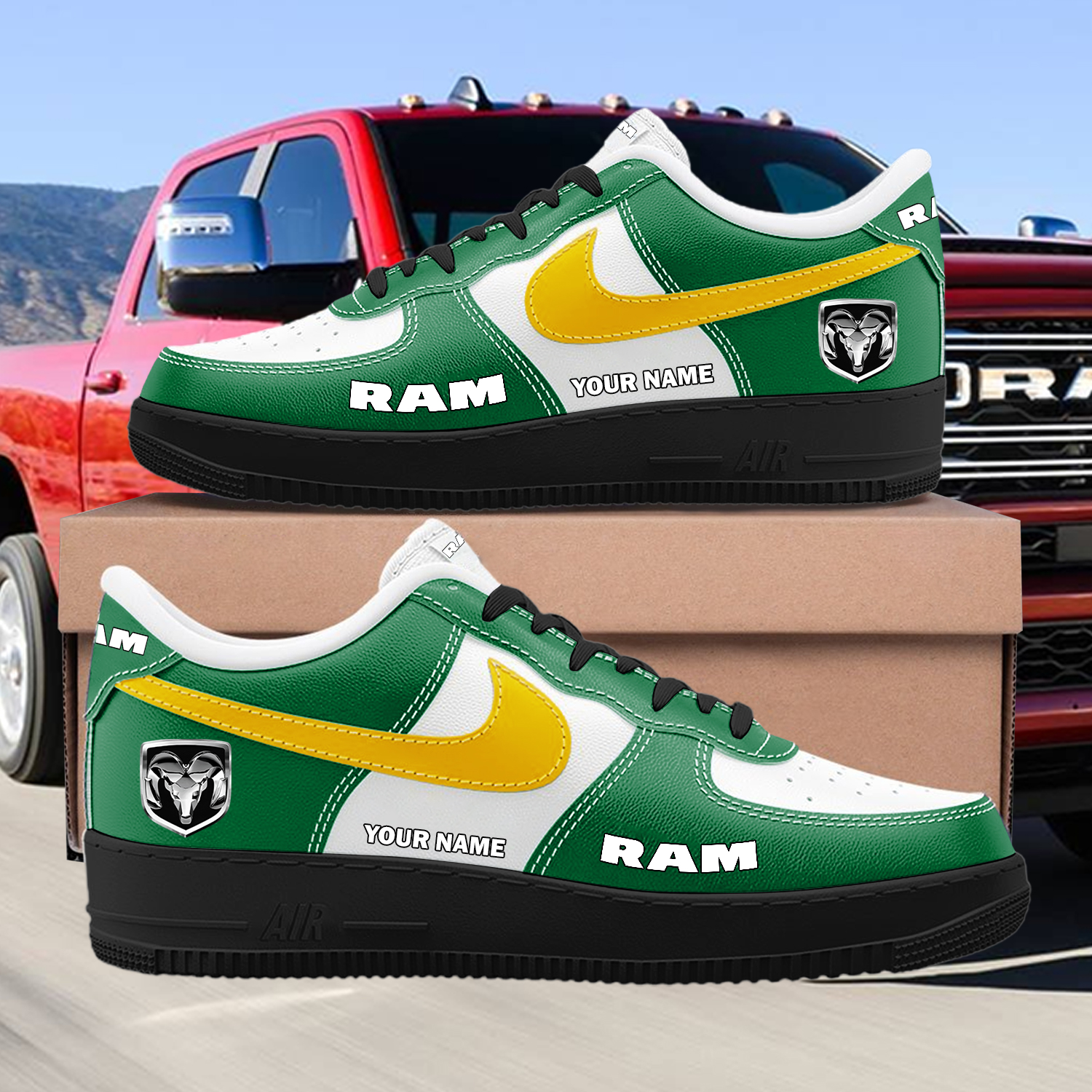 Ram Custom Name AF1 Sneakers - Image 2