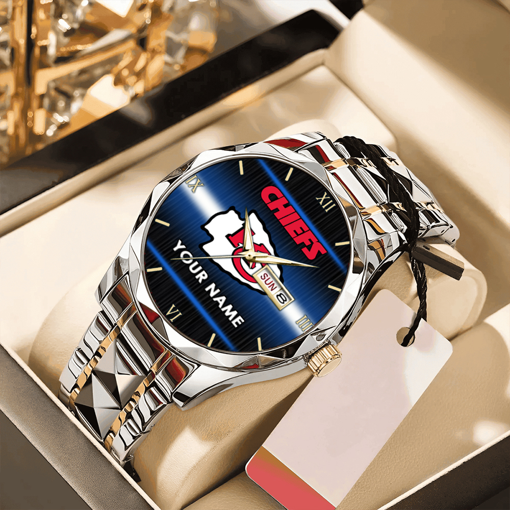 Chiefs Alloy Luxury Quartz Watch Customize Name - Image 11