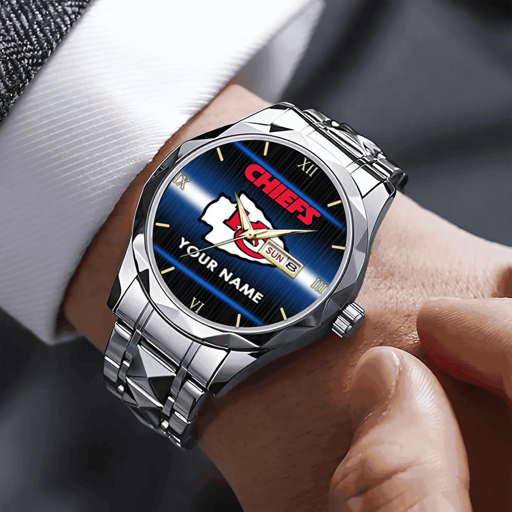 Chiefs Alloy Luxury Quartz Watch Customize Name - Image 12