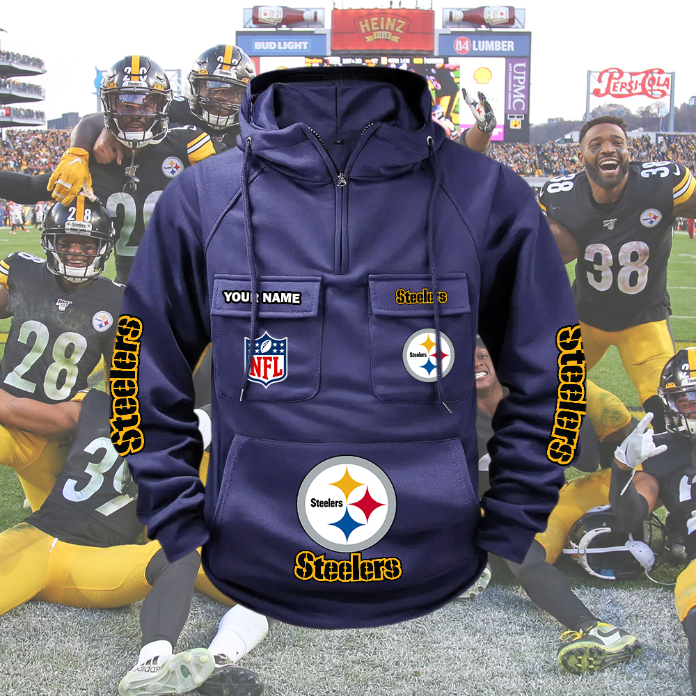 Steelers Custom Name Cargo Hoodie - Image 3