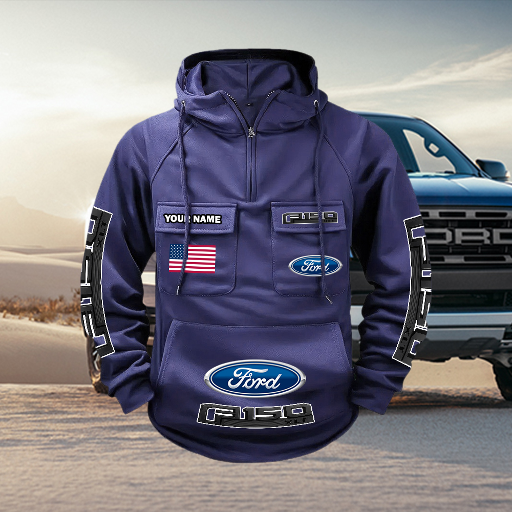 Ford Custom Name Cargo Hoodie - Image 3