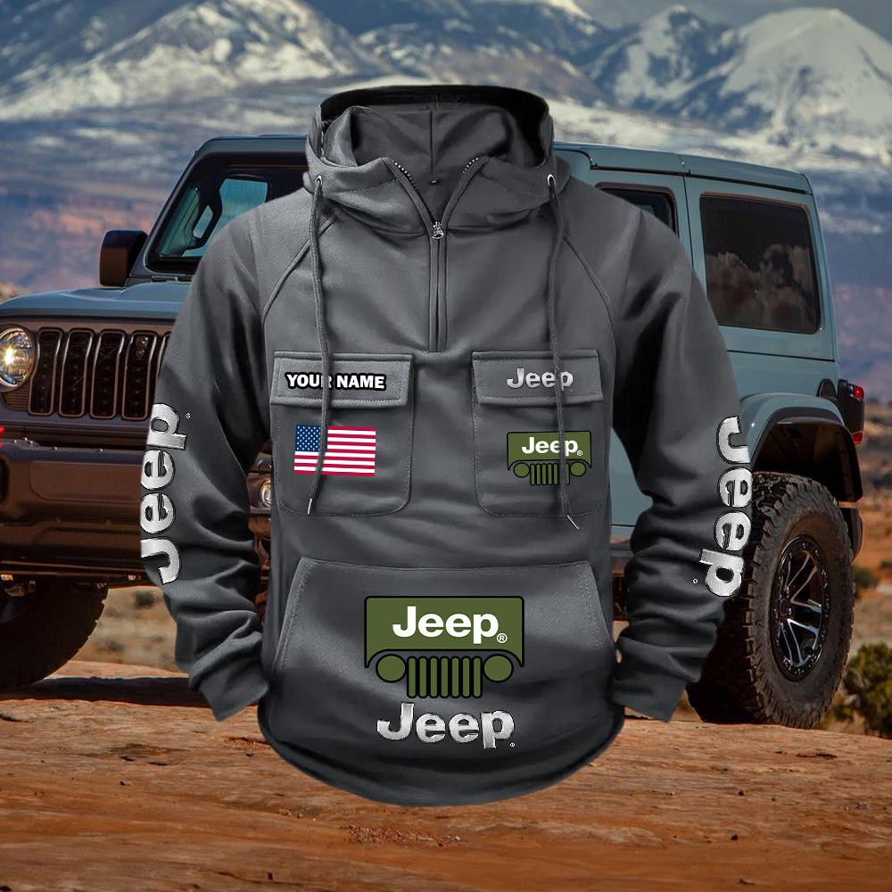Jeep Custom Name Cargo Hoodie - Image 3