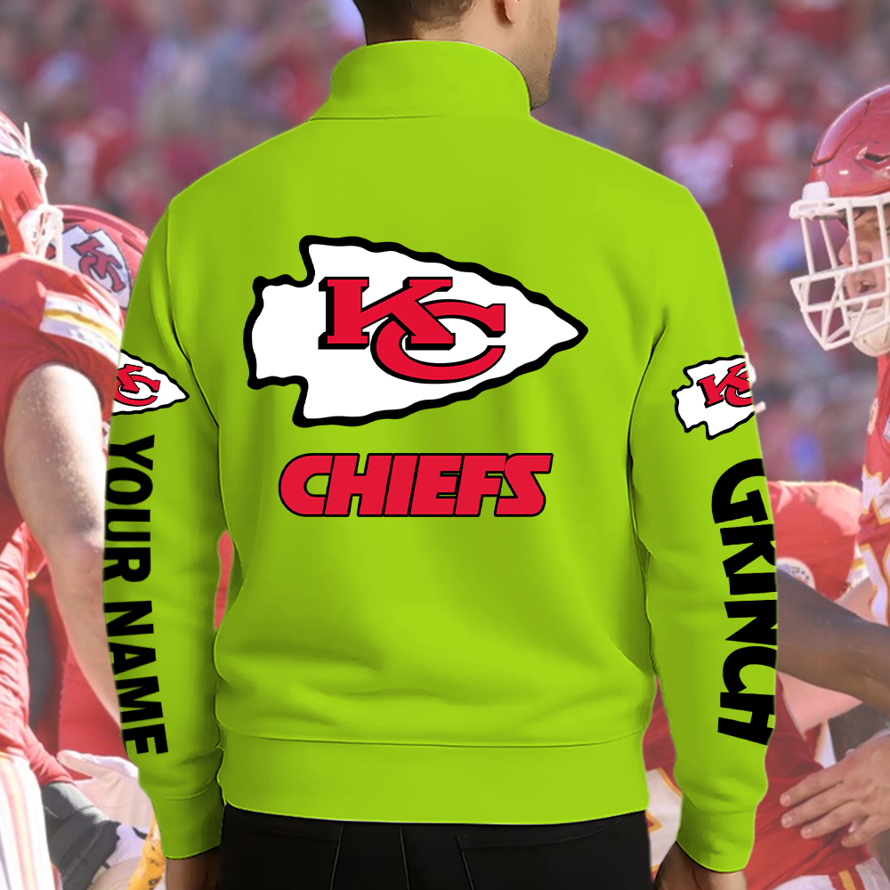 Chiefs Grinch Unisex Western Style Sweater Custom Name - Image 3