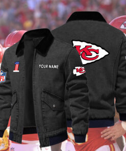 Chiefs Fleece Denim Jacket Custom Name