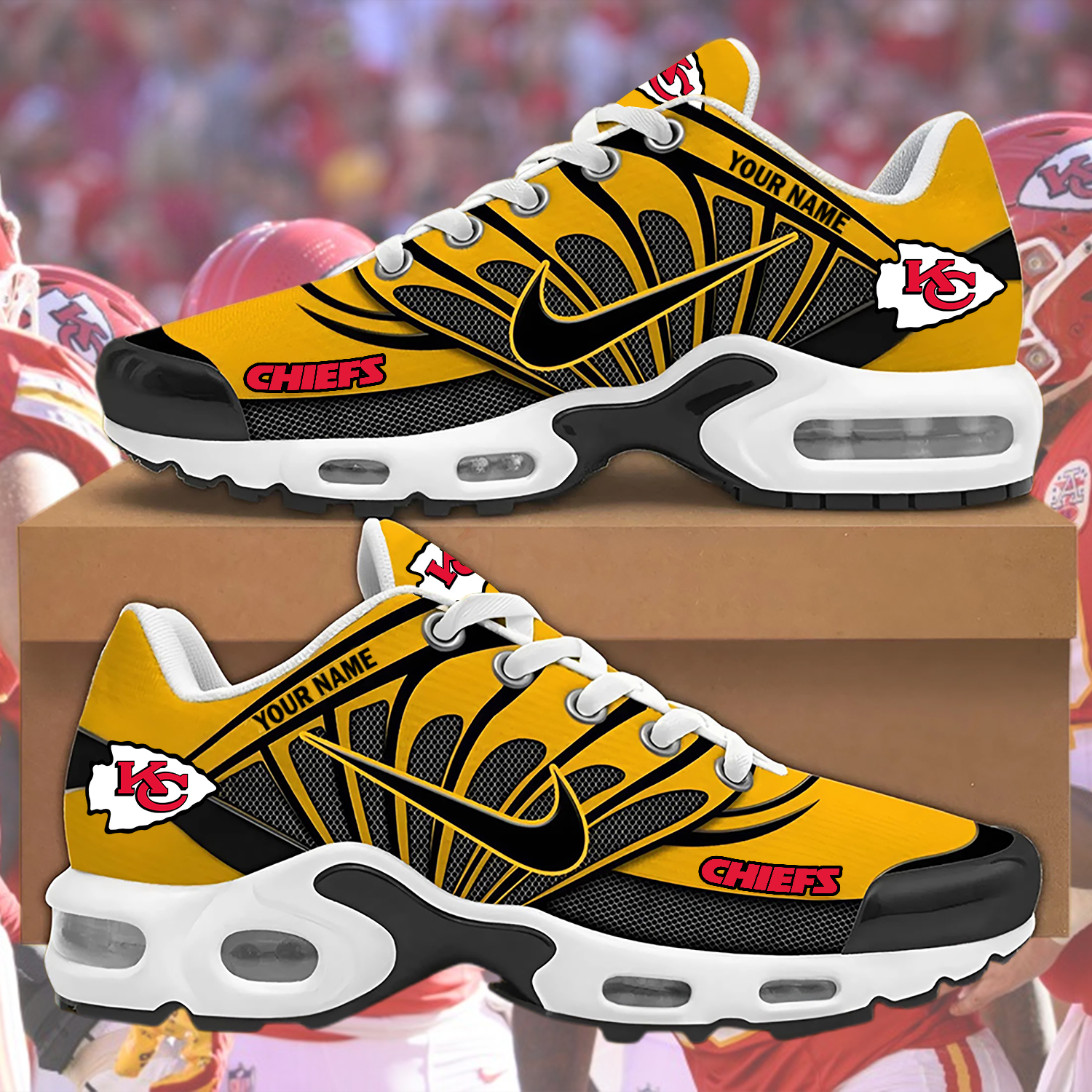 Custom Chiefs Nike Air Max Sneakers - Image 3