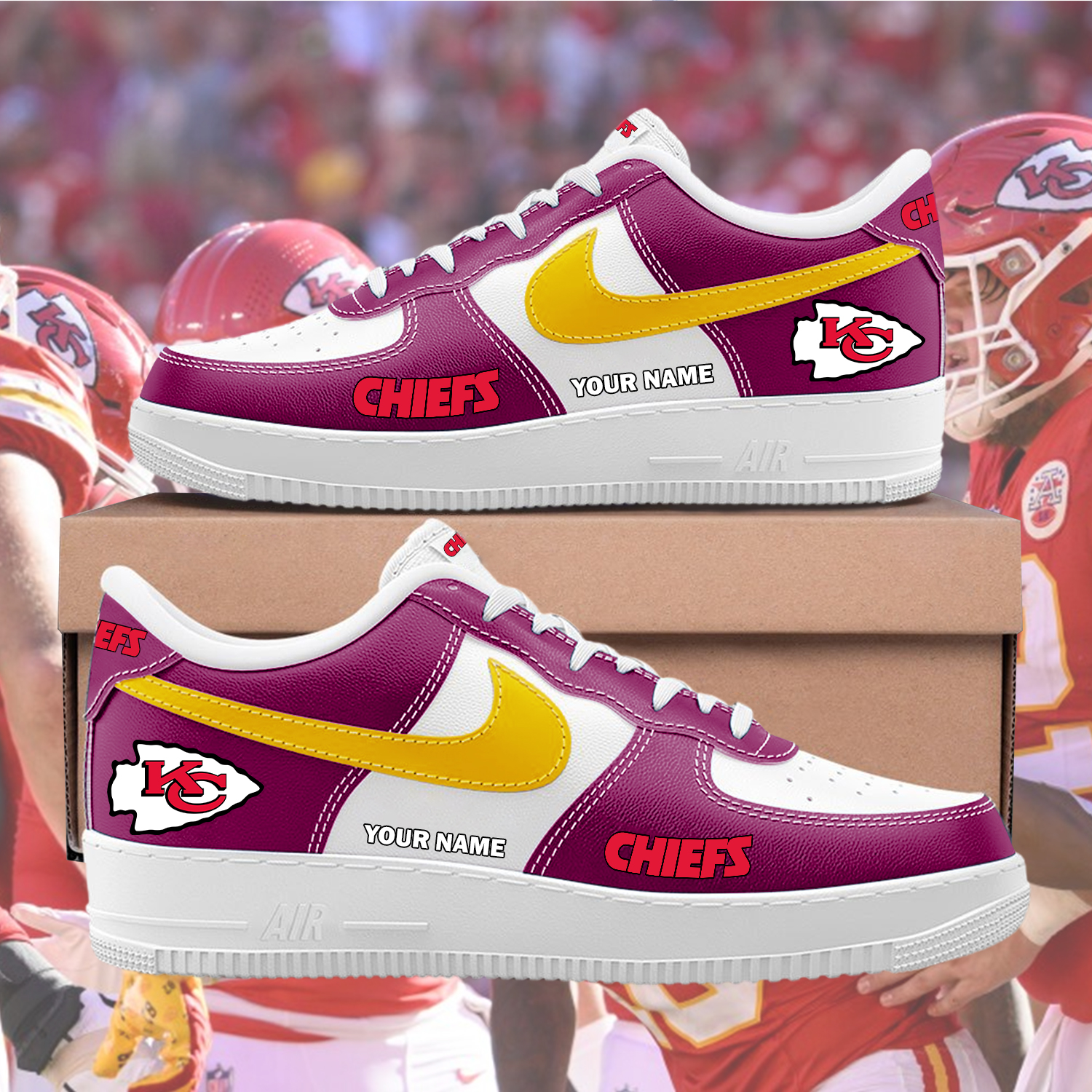 Chiefs Custom AF1 Sneakers Custom - Image 3