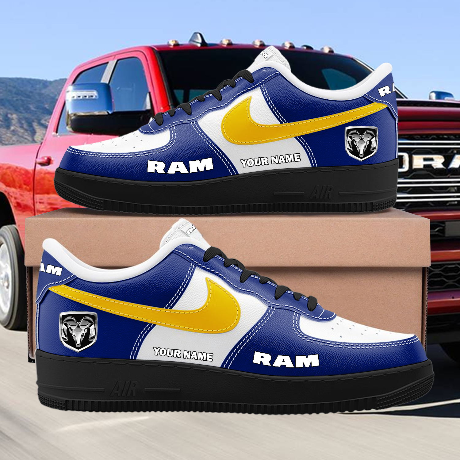 Ram Custom Name AF1 Sneakers - Image 3