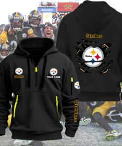 Steelers Quarter Zip Unisex Hoodie