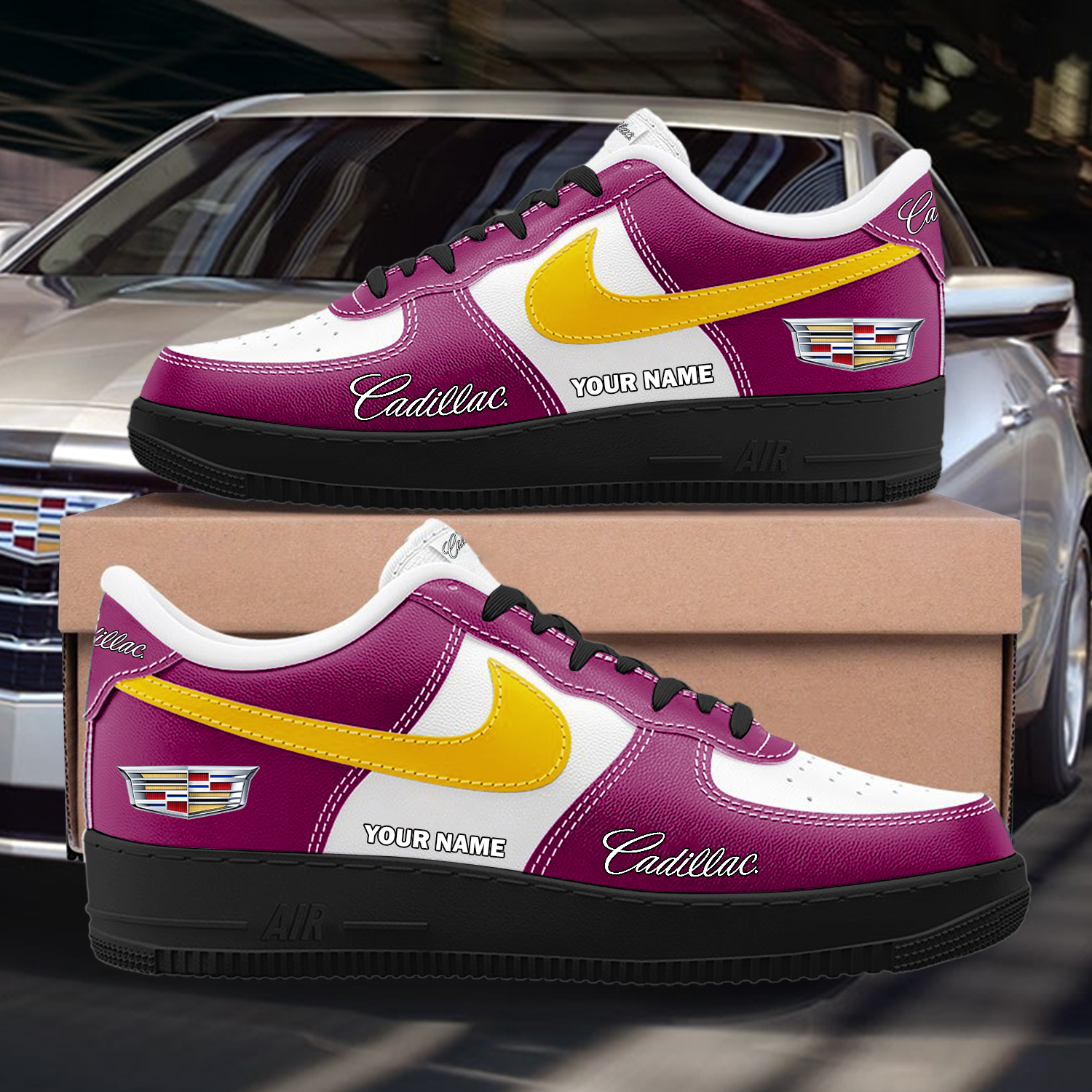 Cadillac Custom AF1 Sneakers Custom - Image 3