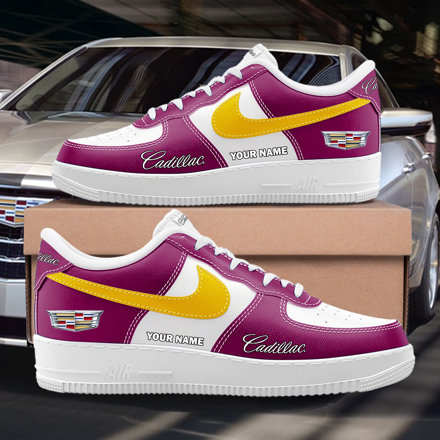 Cadillac Custom AF1 Sneakers Custom - Image 8