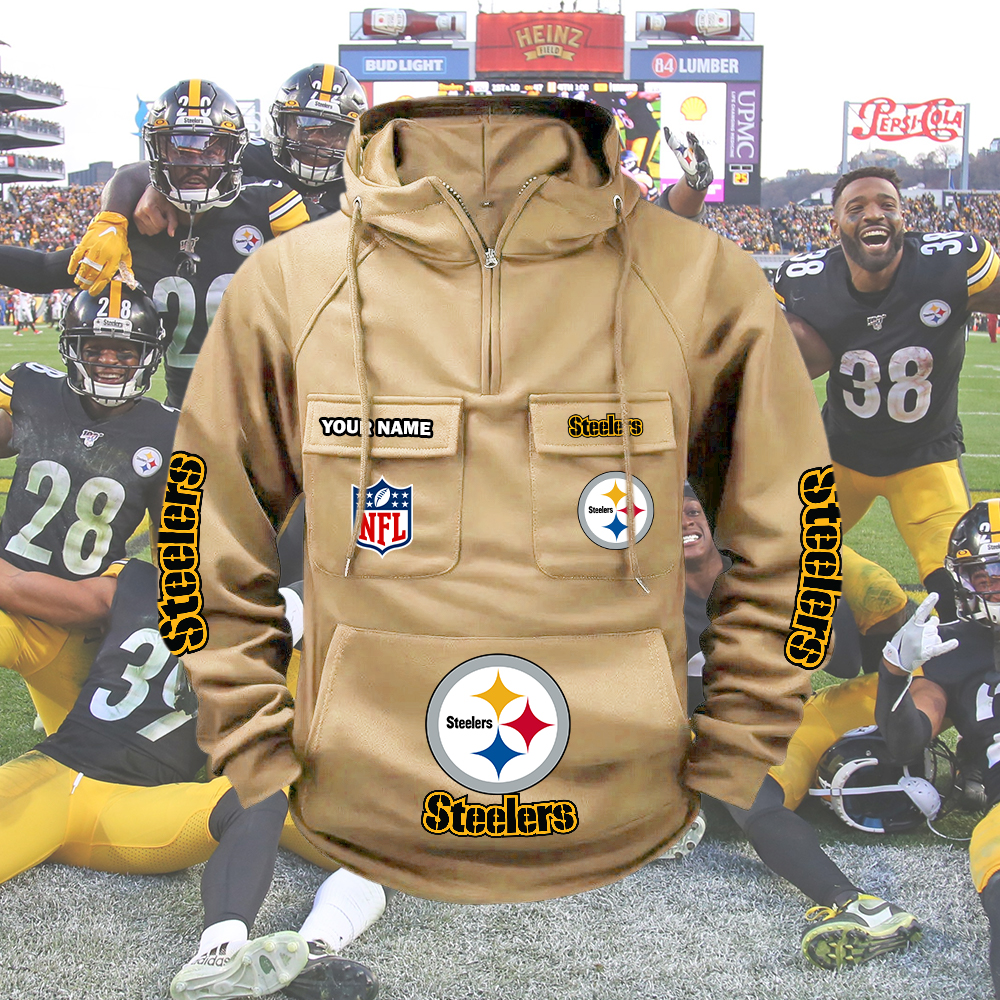 Steelers Custom Name Cargo Hoodie - Image 4