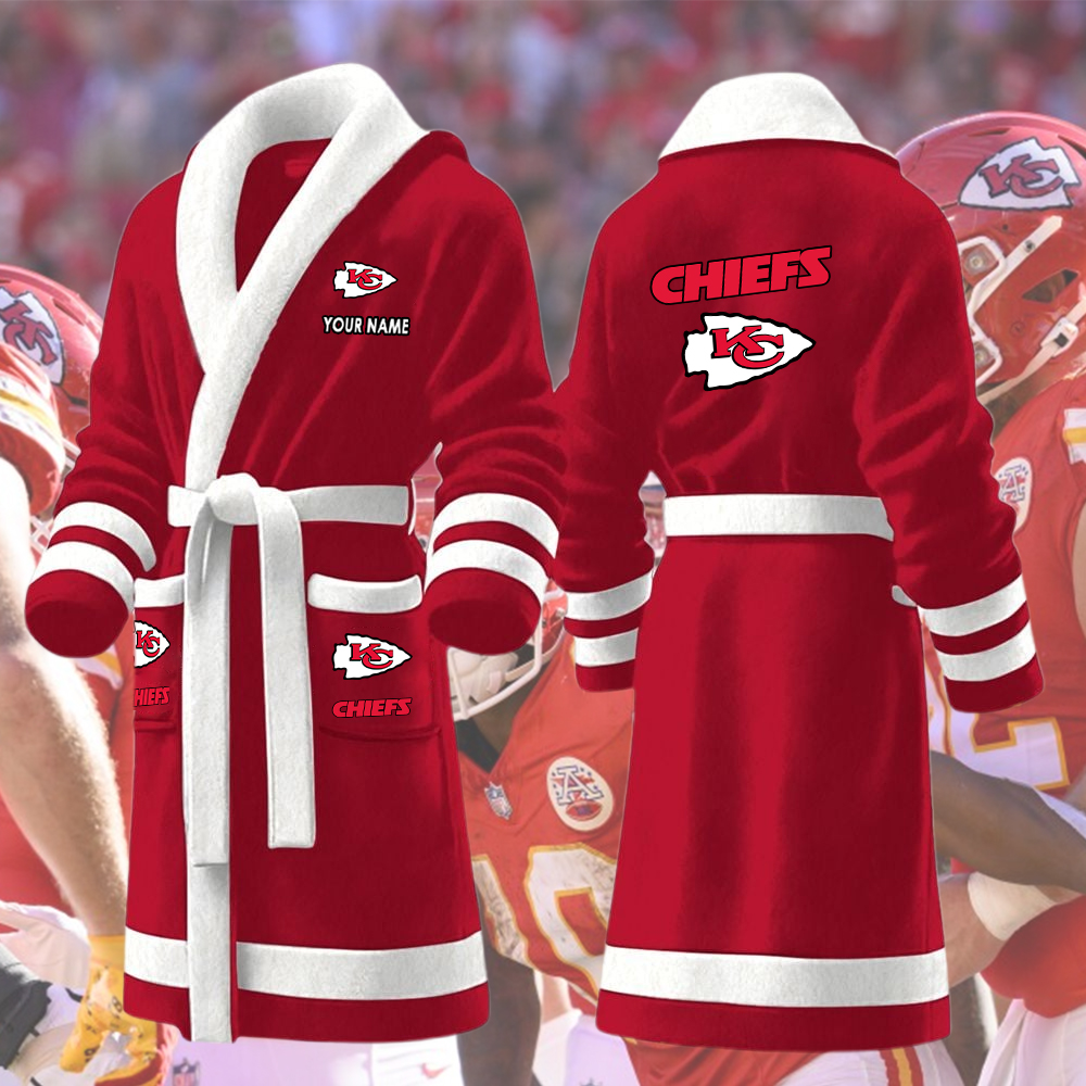 Chiefs Bathrobes Custom Name