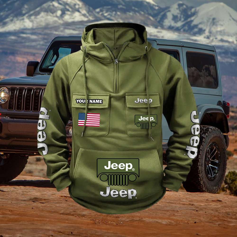 Jeep Custom Name Cargo Hoodie - Image 4