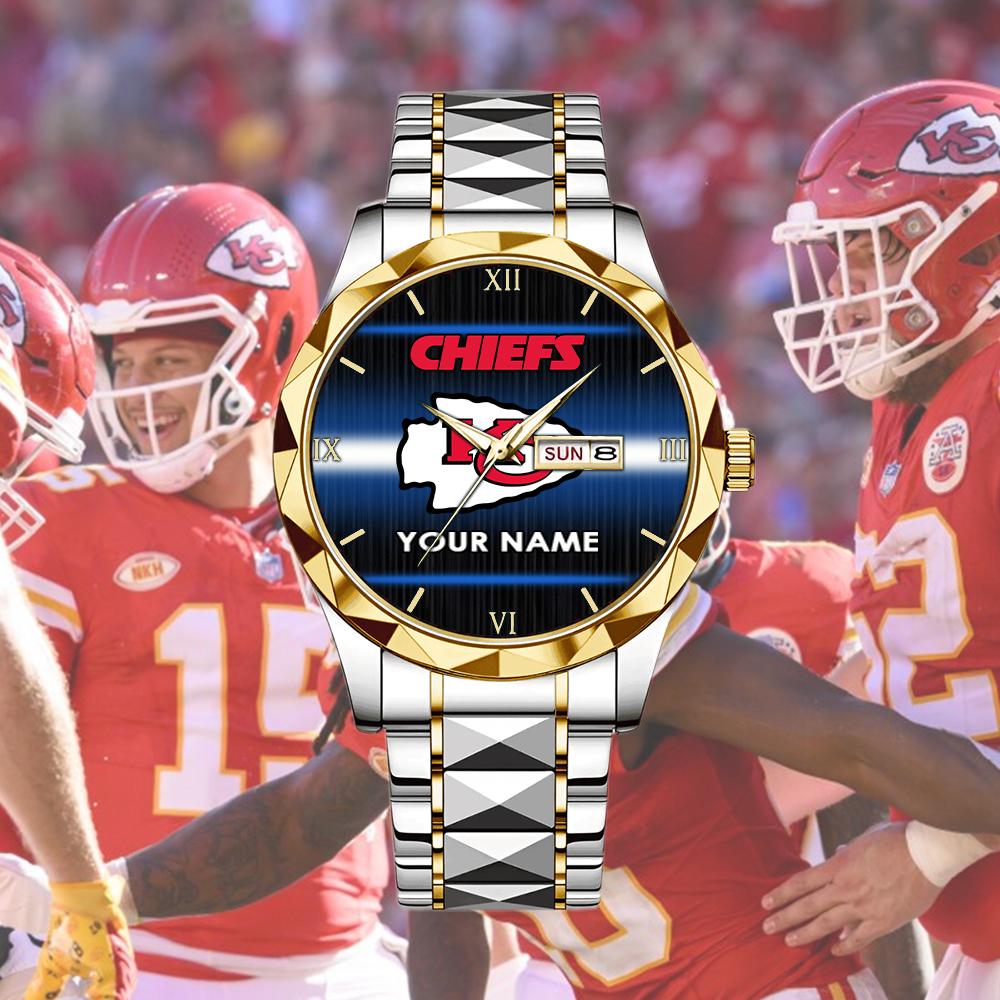 Chiefs Alloy Luxury Quartz Watch Customize Name - Image 4