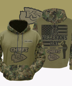 Chiefs US Veteran Day Honor Respect Gratitude Personalised Veterans Shirt