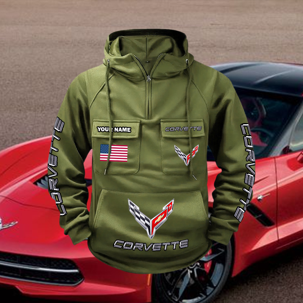 Corvette Custom Name Cargo Hoodie - Image 5