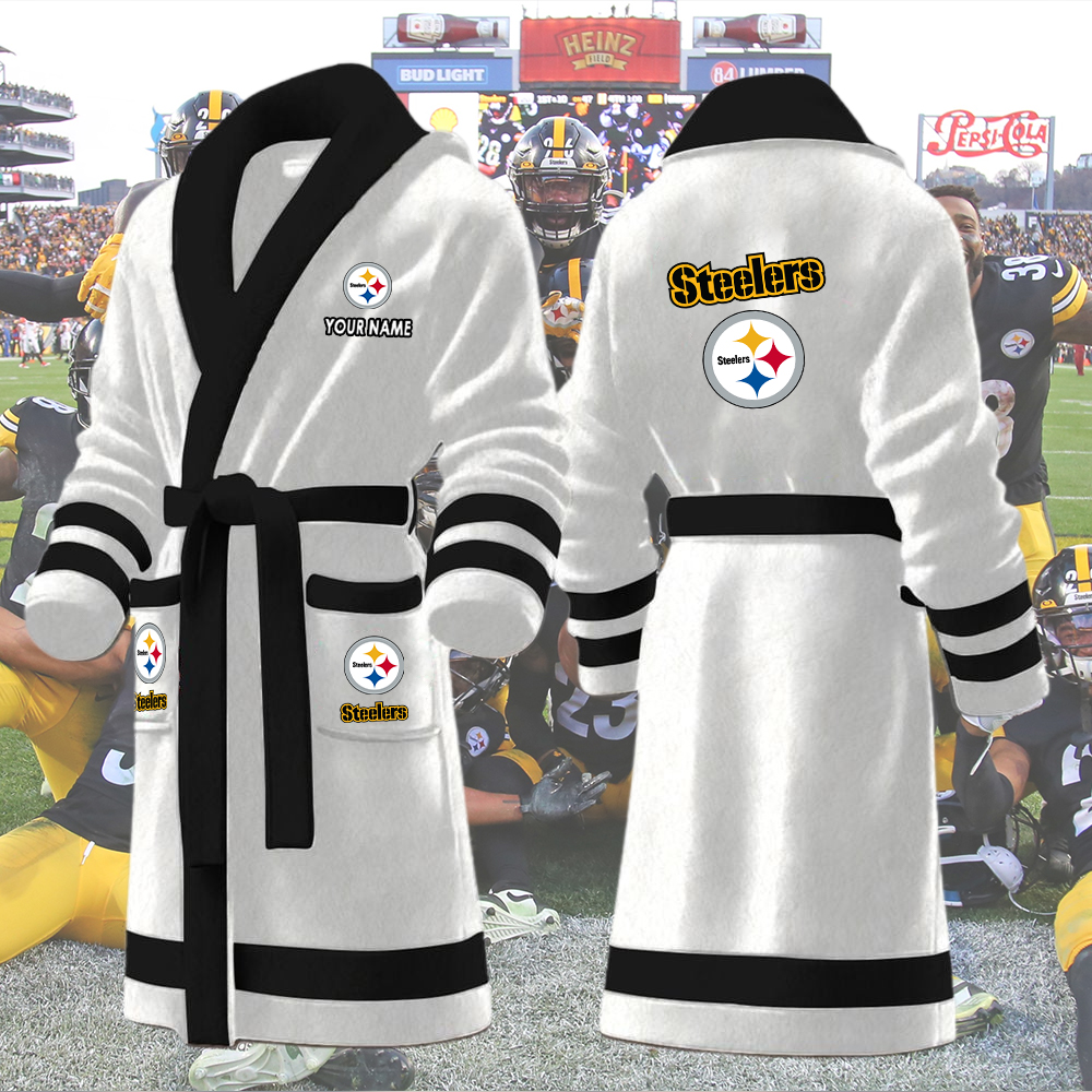 Steelers Bathrobes Custom Name - Image 5