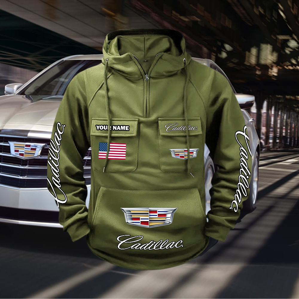 Cadillac Custom Name Cargo Hoodie - Image 5
