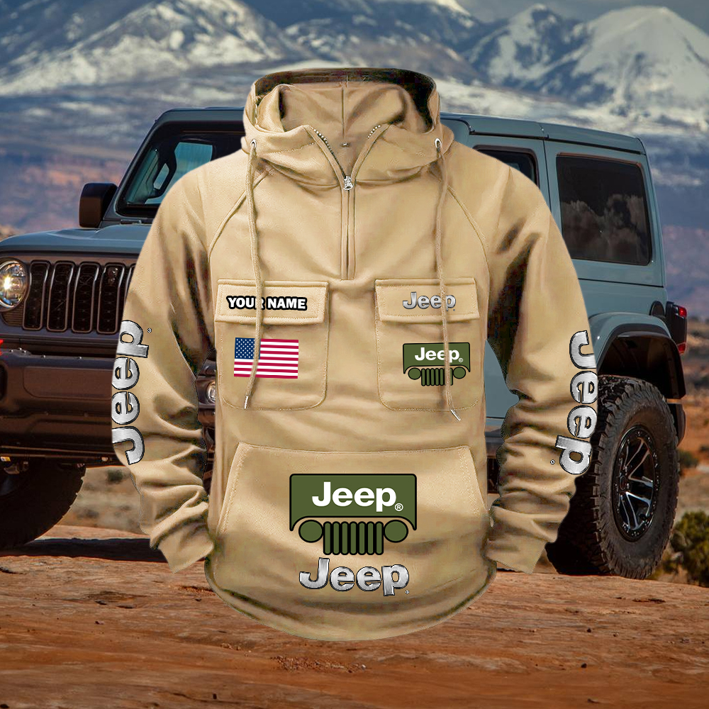 Jeep Custom Name Cargo Hoodie - Image 5