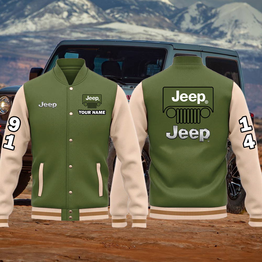 Jeep Baseball Bomber Jacket Custom Name - Image 5