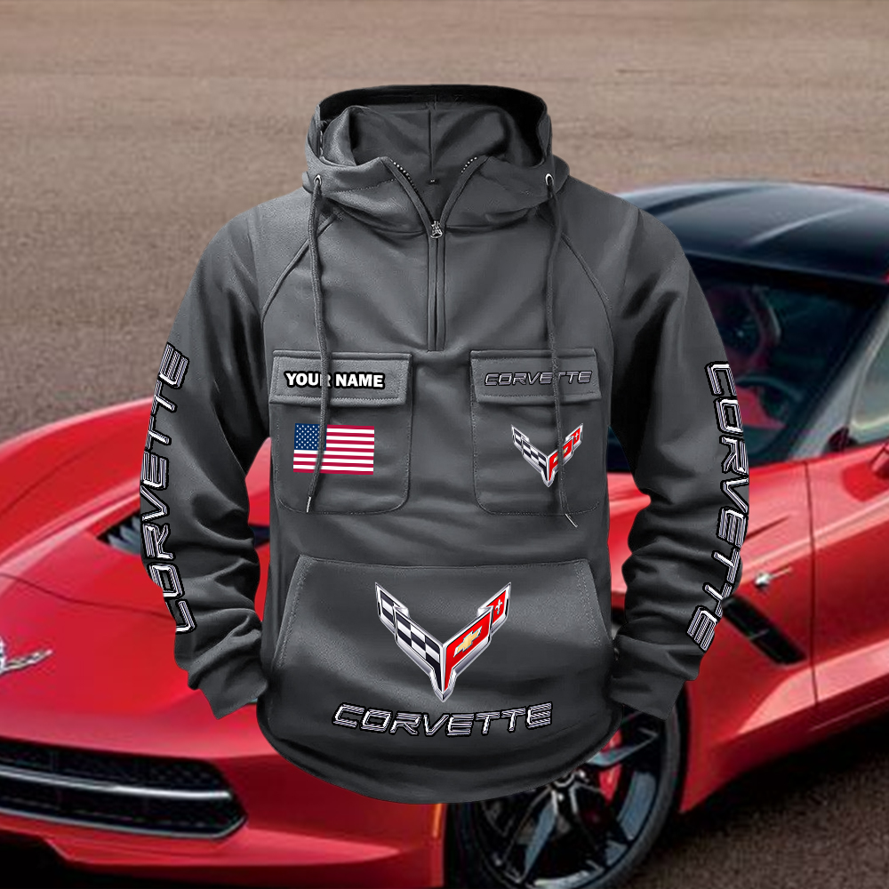 Corvette Custom Name Cargo Hoodie - Image 6