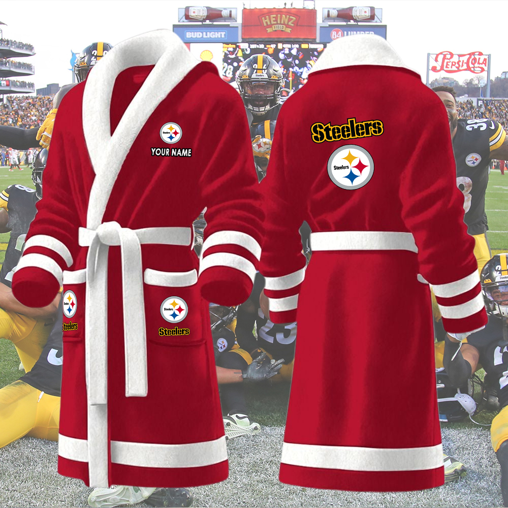 Steelers Bathrobes Custom Name - Image 6