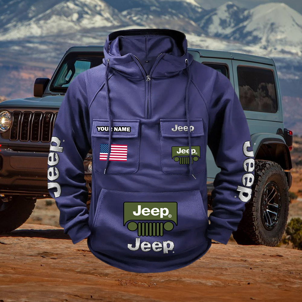 Jeep Custom Name Cargo Hoodie - Image 6