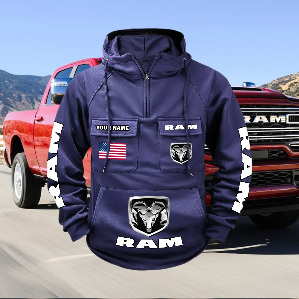 Ram Custom Name Cargo Hoodie - Image 6