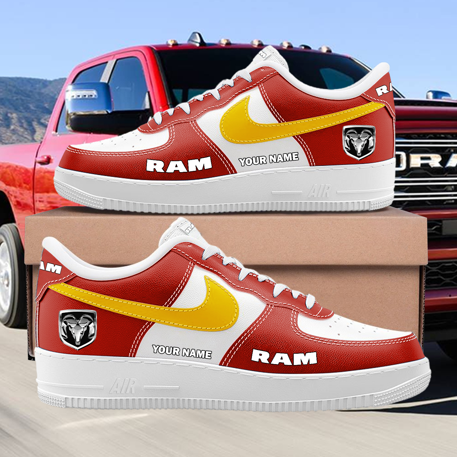 Ram Custom Name AF1 Sneakers - Image 6