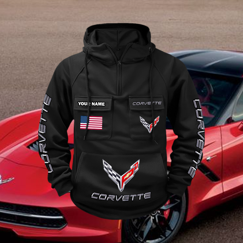 Corvette Custom Name Cargo Hoodie