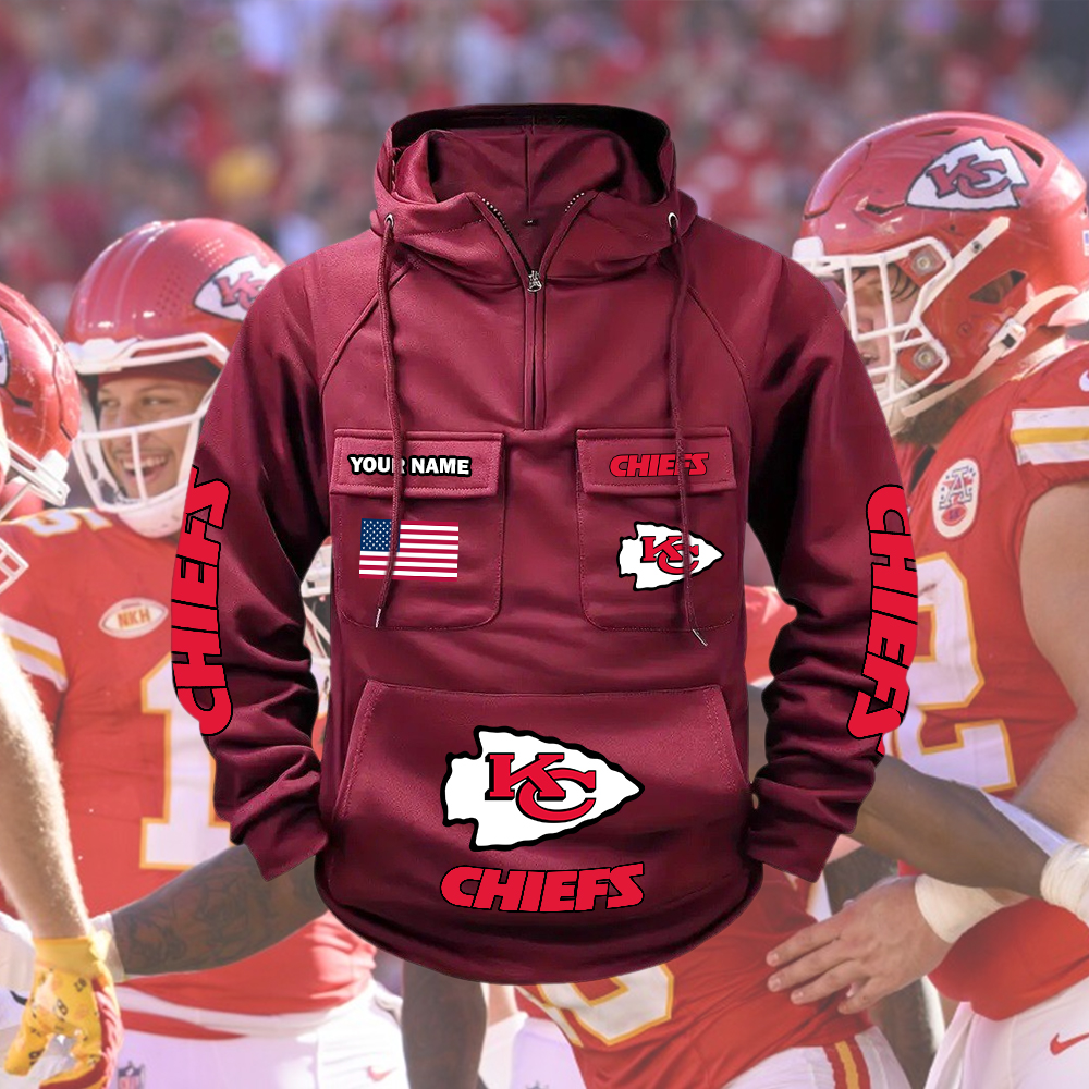 Chiefs Custom Name Cargo Hoodie