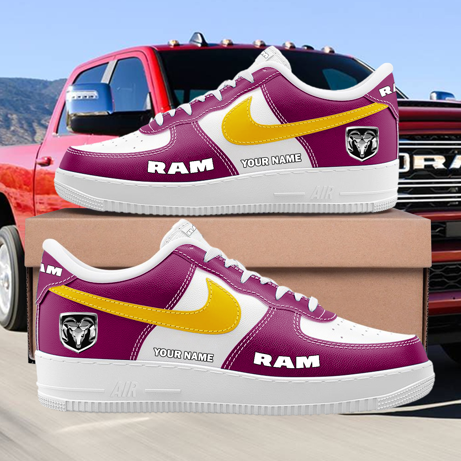 Ram Custom Name AF1 Sneakers - Image 7
