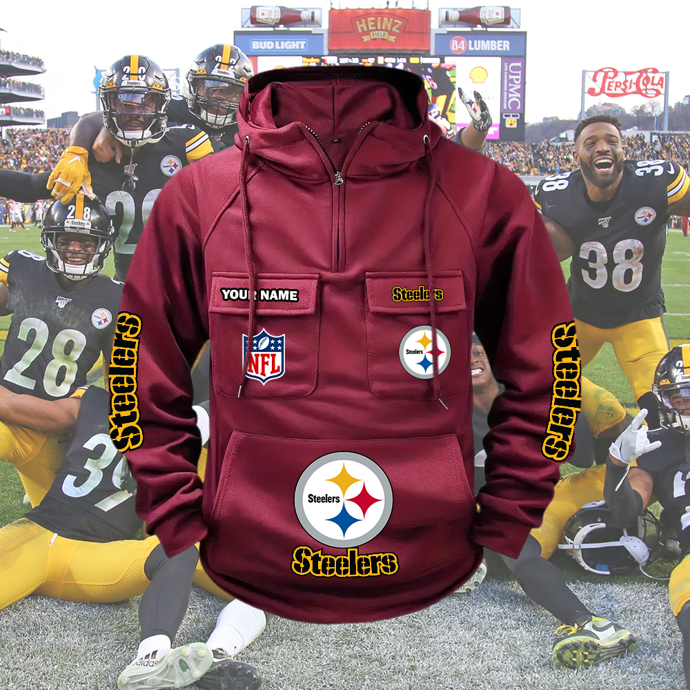 Steelers Custom Name Cargo Hoodie - Image 7