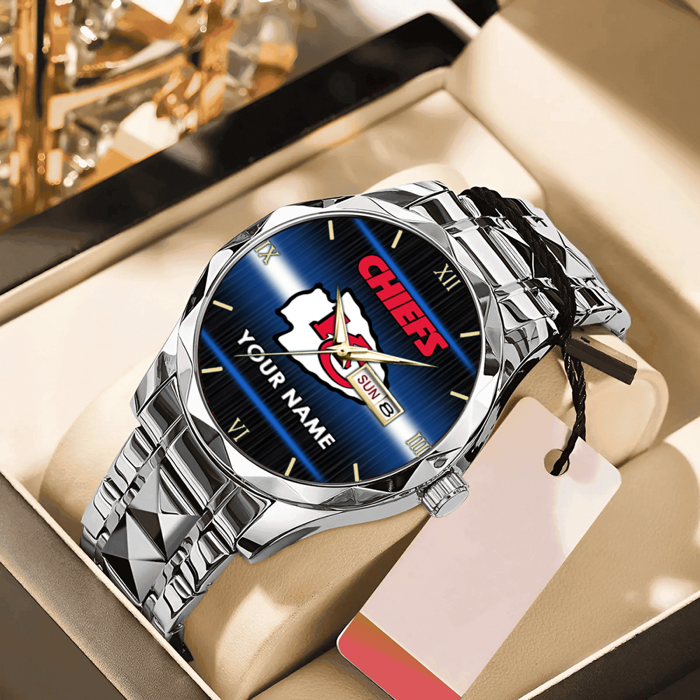 Chiefs Alloy Luxury Quartz Watch Customize Name - Image 10