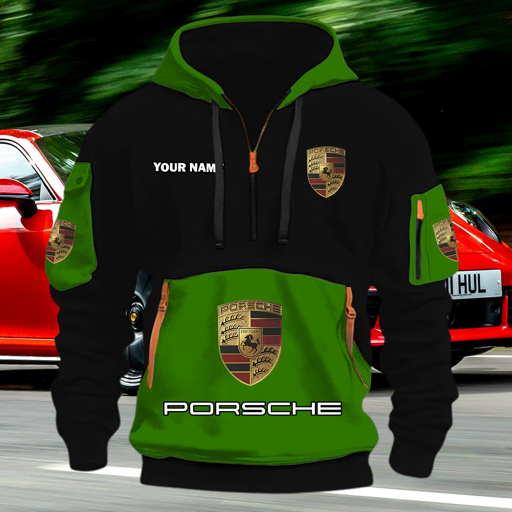 Porsche Quarter Zip Hoodie - Image 4