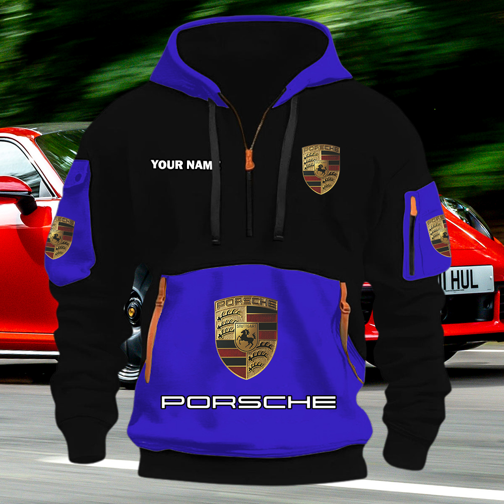 Porsche Quarter Zip Hoodie - Image 5