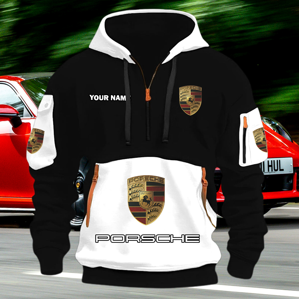Porsche Quarter Zip Hoodie - Image 7