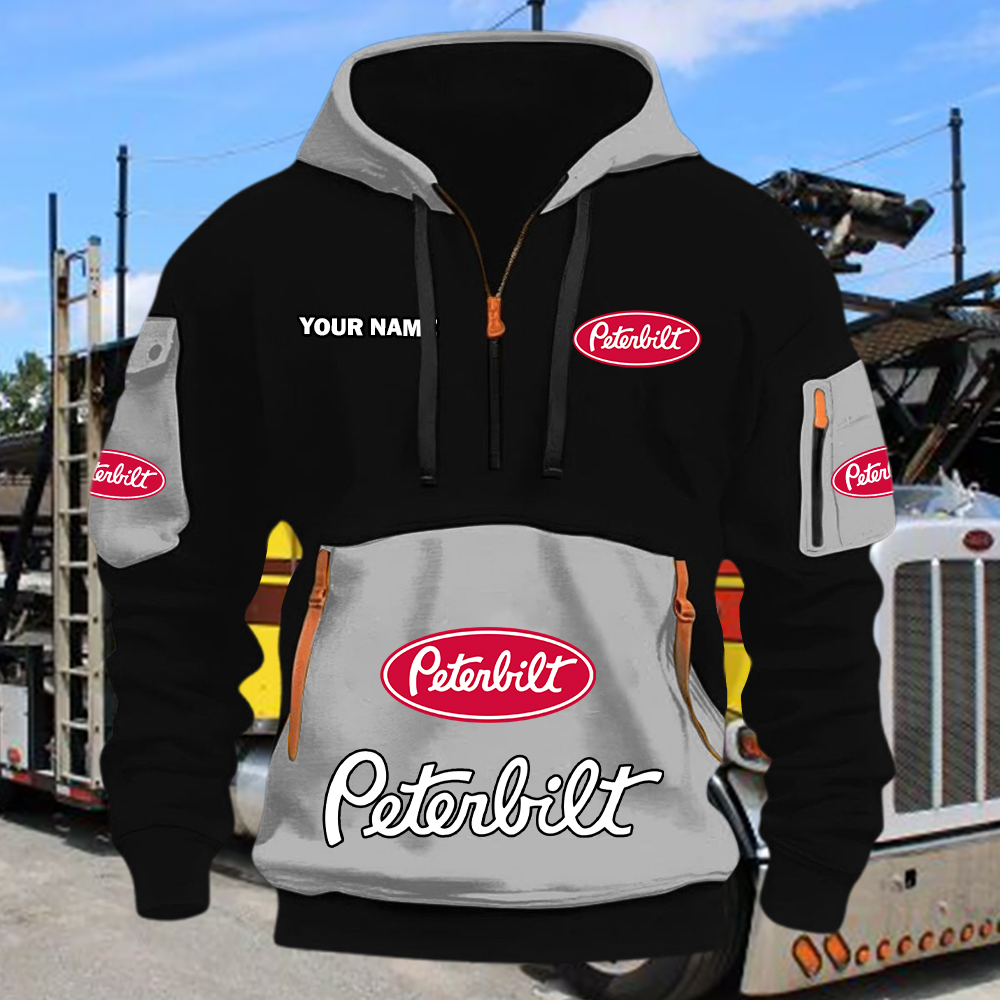 Peterbilt Quarter Zip Hoodie - Image 2