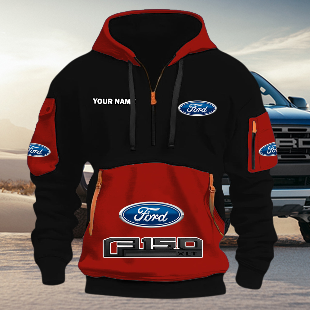 Ford F150 Quarter Zip Hoodie - Image 3