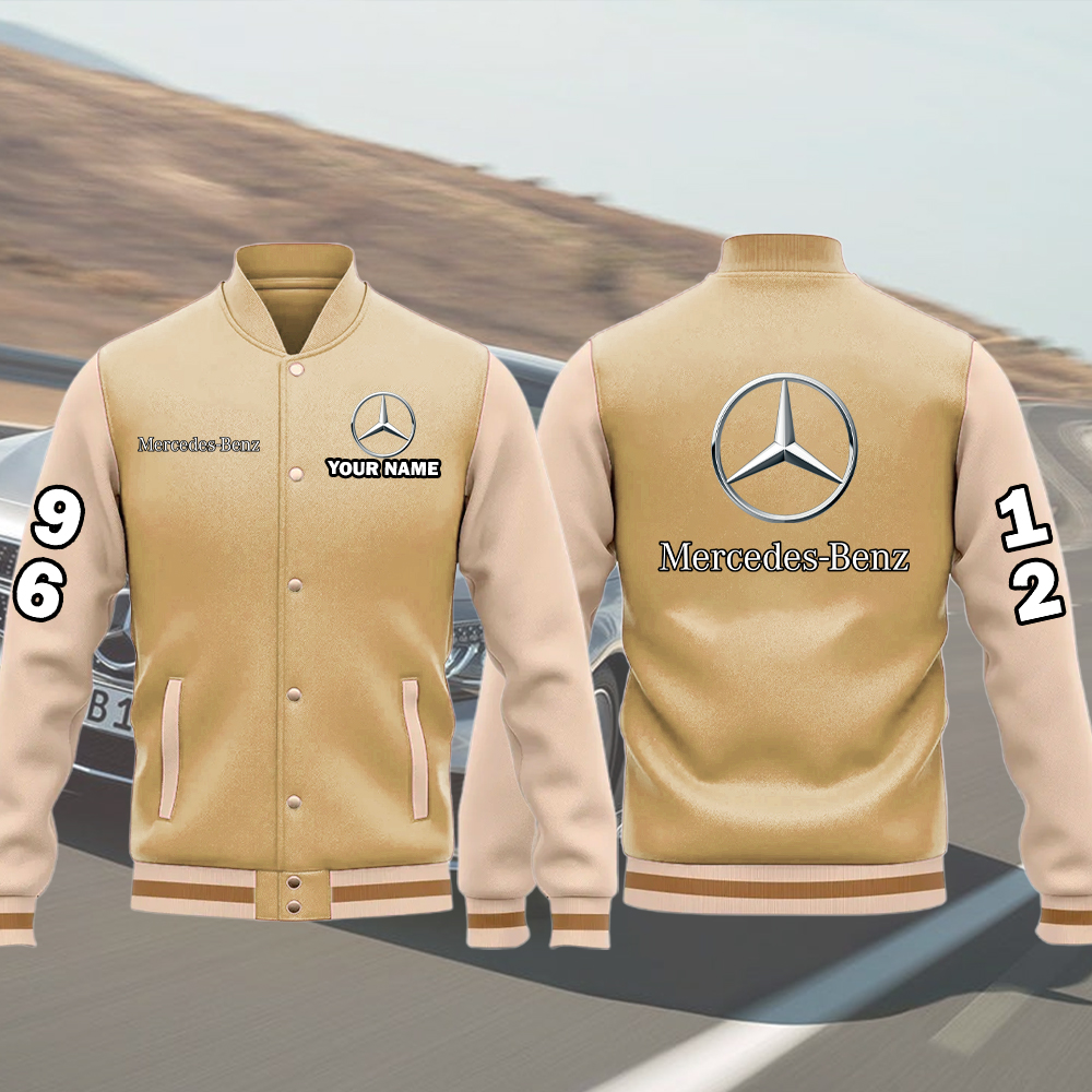 Mercedes-Benz Baseball Bomber Jacket Custom Name - Image 4