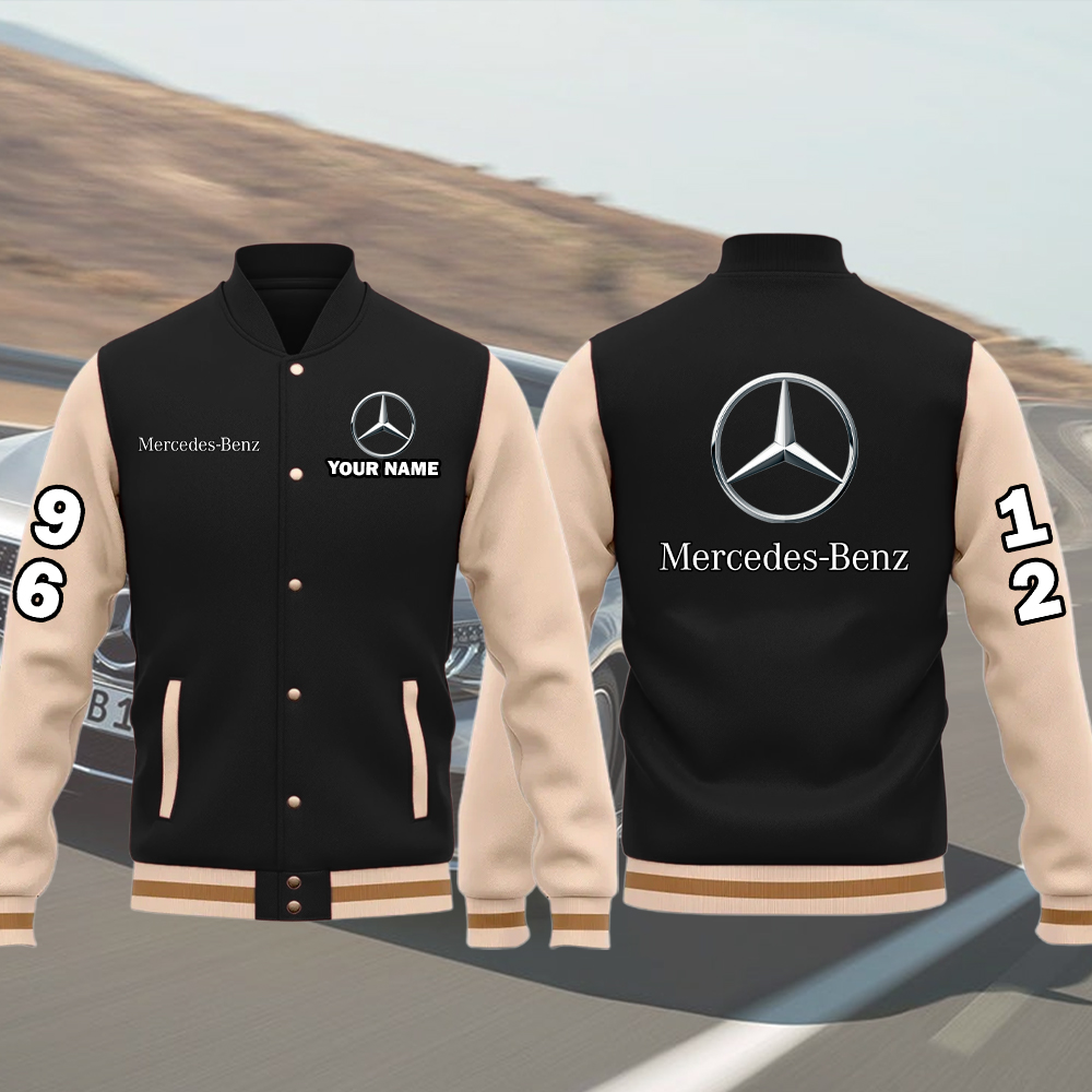 Mercedes-Benz Baseball Bomber Jacket Custom Name