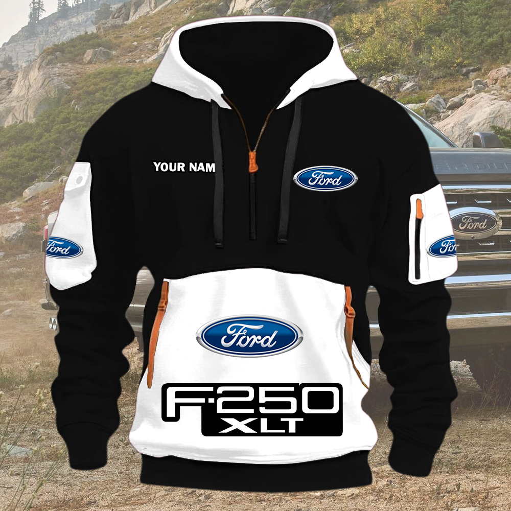 Ford F250 Quarter Zip Hoodie - Image 2